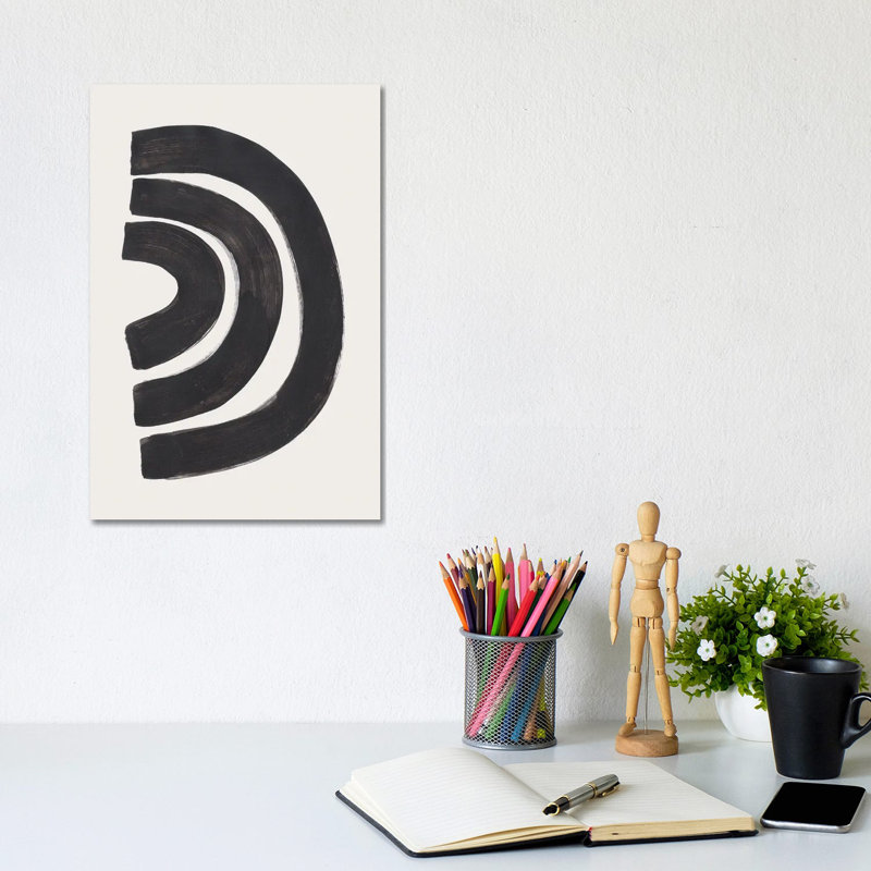 Ink Trio by EnShape - Wrapped Canvas Painting, 20.32 cm H x 30.48 cm W