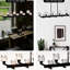 Moderne pour îlot de cuisine - 10 lumières suspendues en cristal noir à hauteur réglable à chaque plafond G9 10 * G9 * Max 40W