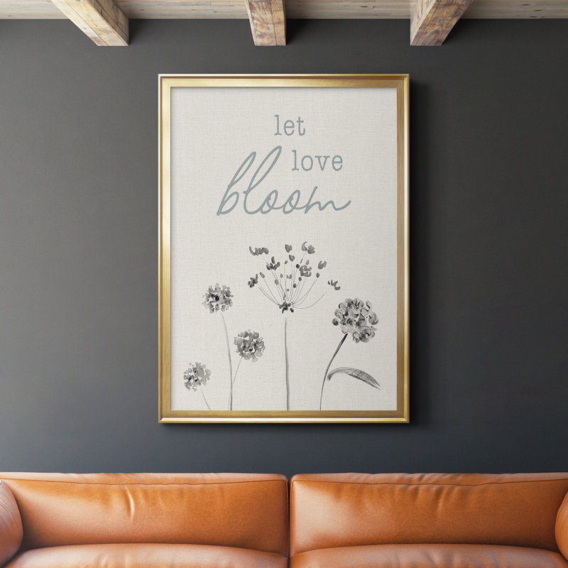 " Let Love Bloom ", Gold, 42.5" H x 30.5" W x 1" D