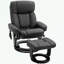 Fauteuil inclinable de massage en cuir PU avec repose-pieds-351994081