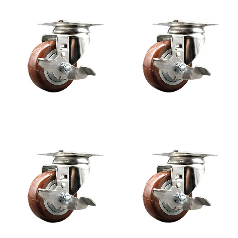 Polyurethane Caster, Maroon