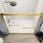 56 - 60 In. W X 72 H Sliding Shower Door, Semi- Adjustable, Clear Tempered Glass, Brushed Gold 304 Stainless Steel Handle Glass Door Width Height, Semi Thick