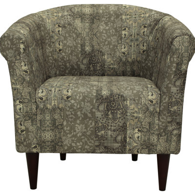 Fauteuil demi-tonneau en polyester Lau