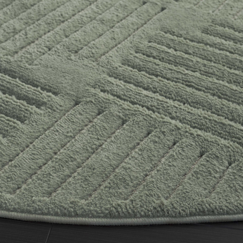 Mirissa Performance Solid Color Rug, Round 6'7"