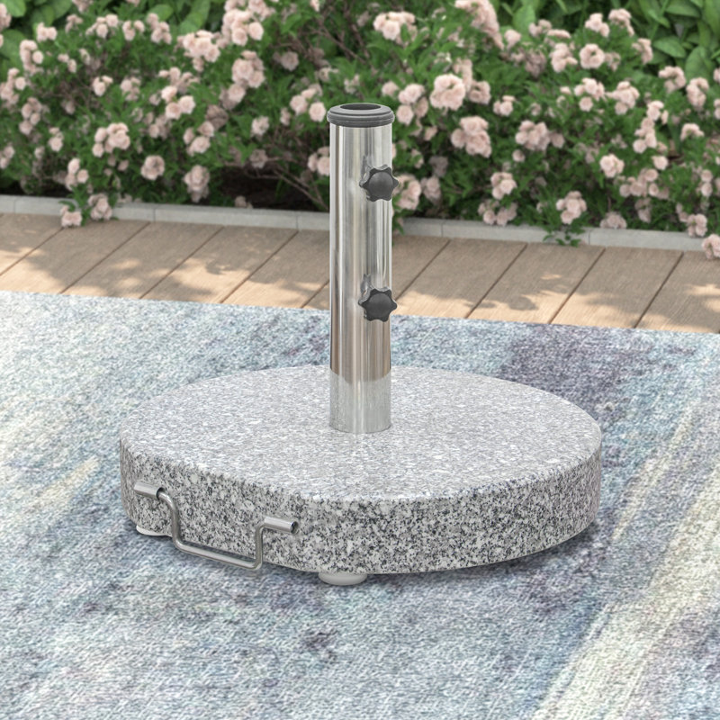 Base de parasol en granit avec roulettes