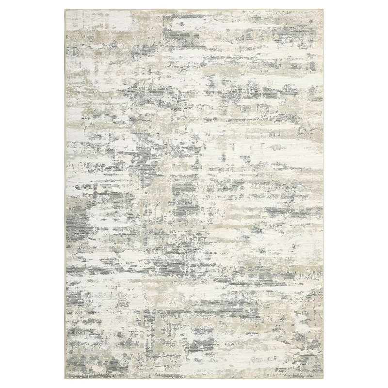 Washable Large Abstract Area Rug for Living Room Soft Indoor Carpet, Rectangle 8' x 10'