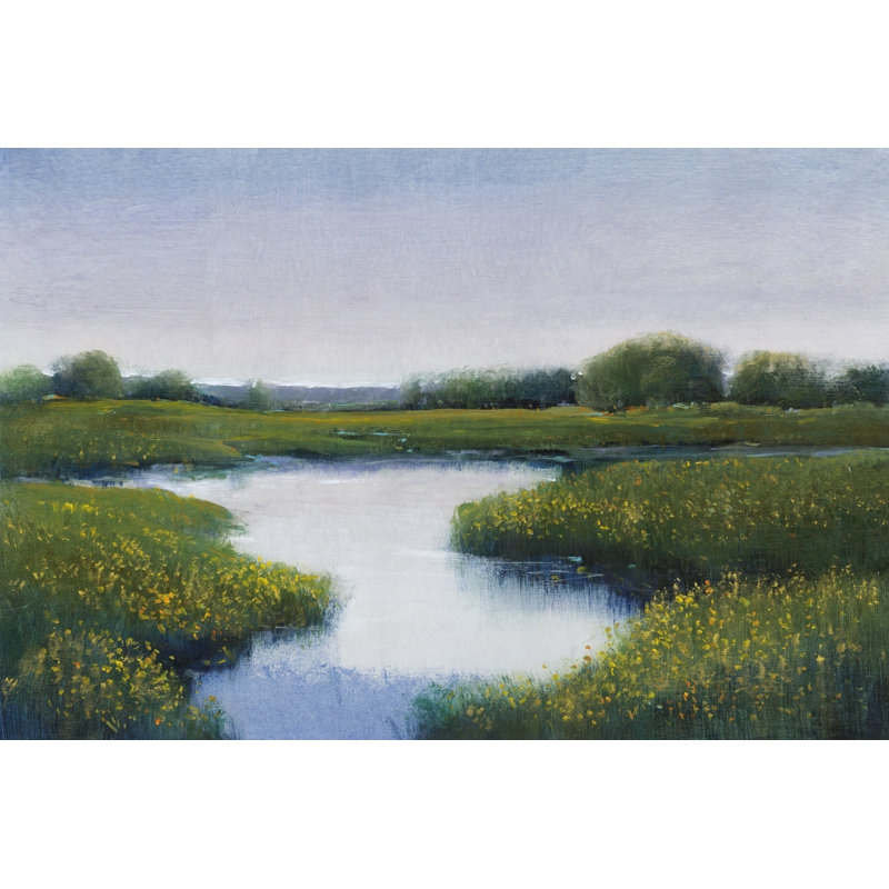«Marshlands II» par Timothy O 'Toole - peinture sur toile tendue, H 24 po x l 36 po x P 1,25 po