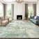 Modern Abstract Non Slip Washable Area Rug(Green)