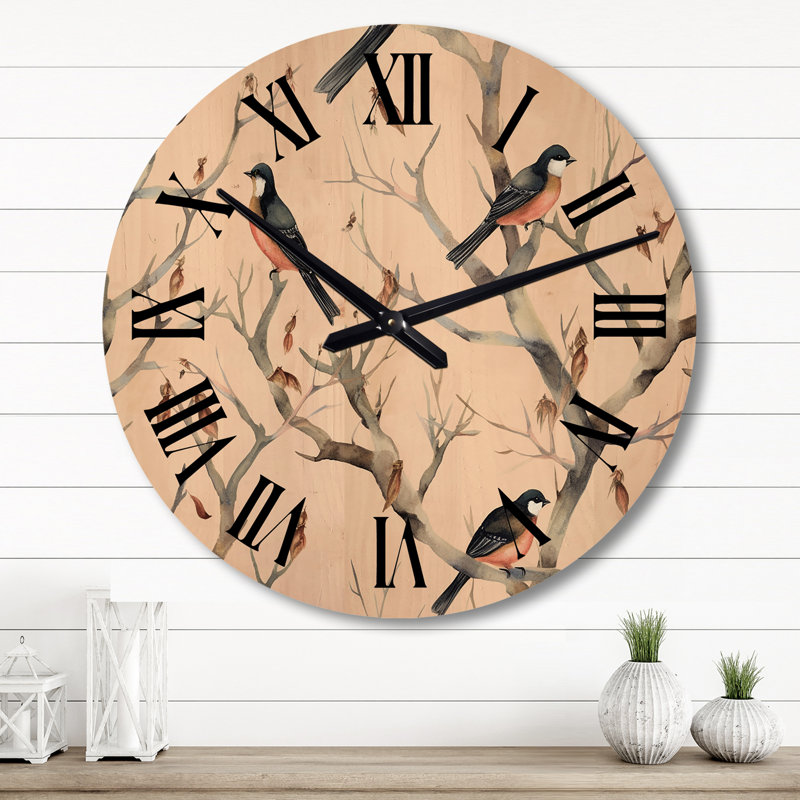 Petite horloge murale en bois, Grand