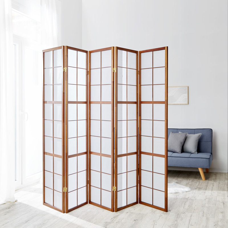 Bastian Room Divider, Brown, 5 Panels