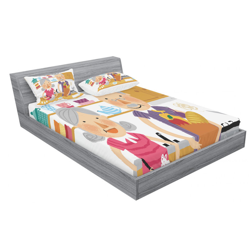 Microfiber Sheet Set, Queen Sheet Set with Fitted Sheet
