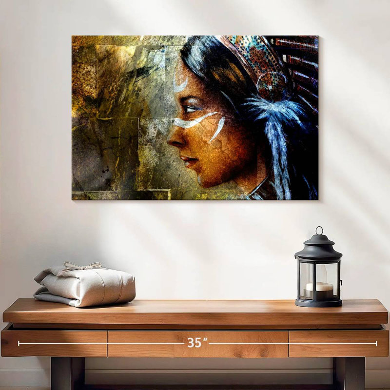 Lelar Beautiful American Indian, 16" H x 24" W