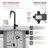 Single Handle Matte Black with Gold Pull Down Touchless Kitchen Faucet-111657747