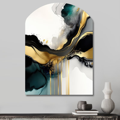 Breithaup - Abstract Marble Arch Shape Metal Wall Sculpture