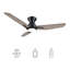 Ventilateur de plafond intelligent avec télécommande, ensemble d'éclairage inclus, fonctionne avec l'assistant Google et Amazon Alexa, raccourci Siri.-2029210772-2040587946