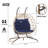 Double Egg Chair with Stand Hanging Indoor Outdoor Wicker Rattan Patio Basket Egg Swing Chair Hammock Egg Chairs with UV Resistant Cushions 600 lbs for Bedroom Balcony Patio-1353288331-1353288328