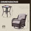 Chaise berçante pivotante avec coussins Shawen-706436192