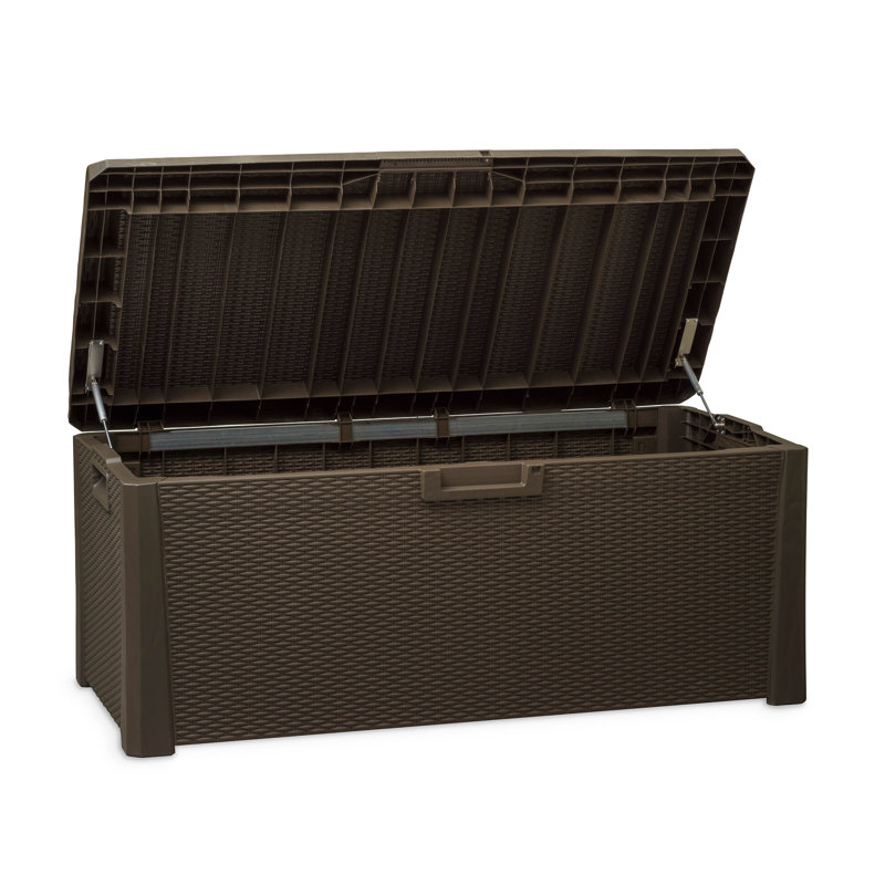 Toomax 58'' W 145 Gallons Water Resistant Plastic Lockable Deck Box in Brown