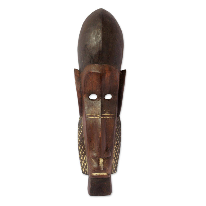 Masque en bois gabon ngil fang man