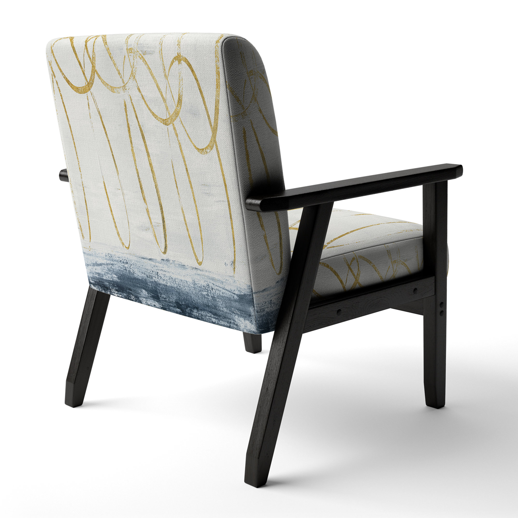 George Oliver 'Graison - Gold Abstract Geometric Shape - Upholstered ...