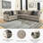 Akef Upholstered L-Shaped Sectional Symmetrical-1480293951