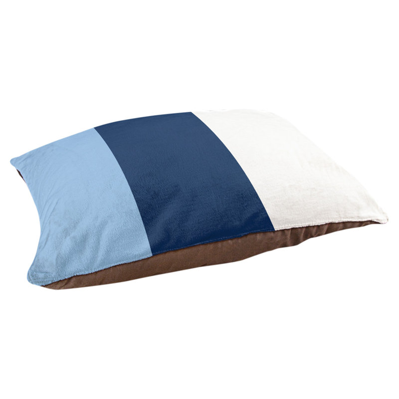 Coussin d'extérieur pour chien Florida Tribe, Light Blue/Navy Blue/White, Large ( 40" W x 30" D x 14" H)