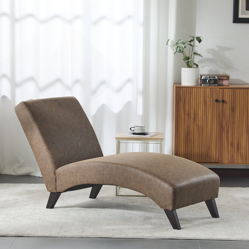 Chaise longue rembourrée incurvée pour le salon
