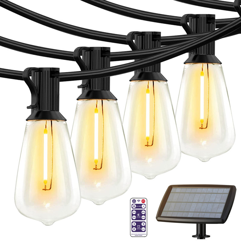 Guirlande lumineuse solaire à DEL 33,5 pi Shenan