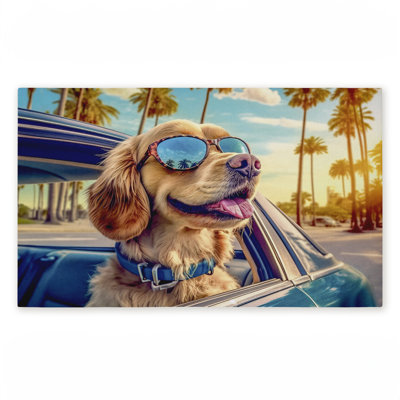 Cool Puppy Tropical Sunset Printed Outdoor Door Mat, design by Image World, 18"x30"