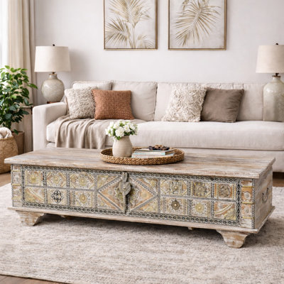 Table basse avec rangement - 57 po