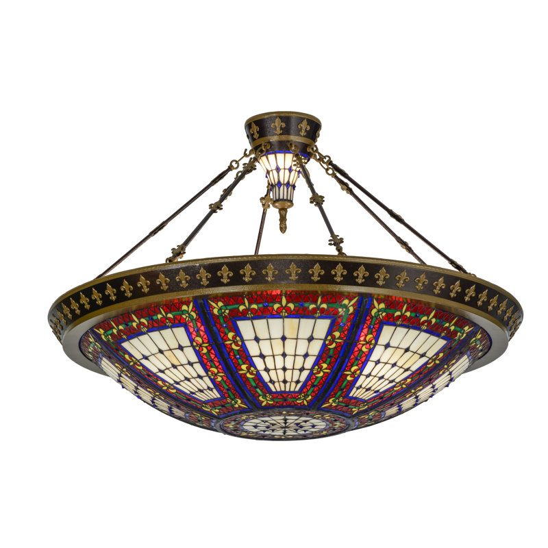 Luminaire semi-encastré 45 po fleur de lys