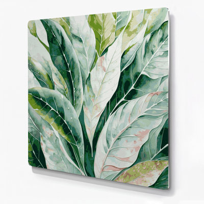Art mural en métal Botanical Aglaonema