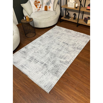 Nesbitt Premium Bamboo Area Rug, Grey, 31.5 x 59.1 inches | 100% Antibacterial, Non-Slip Underside | Total Thickness: 0.3 inches | Dry Cleanable, Soft and Durable | Ideal for Living Room, Bedroom & Modern Decor
