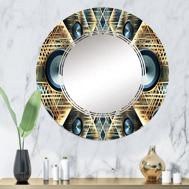 Chatelau - Miroir mural moderne rond, 32 po x 32 po