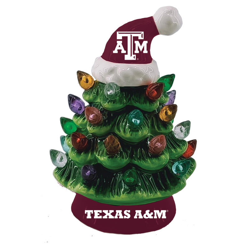 Arbre de Noël de table en céramique 8 po Maclachlan NCAA, Texas A&M