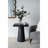 20x20x24" Black Square Side Table with Pedestal Base