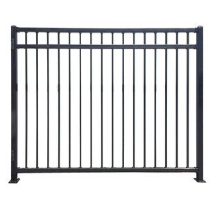 FORTRESS Athens 4 ft. W x 4 ft. H Gloss Black Aluminum Pressed