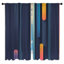 Rideaux de fenêtre colorés et colorés à rayures verticales et obscurcissant - 2 panneaux