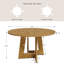 Table de salle à manger en bois 47 po pour 4 à 6 personnes-1066851136