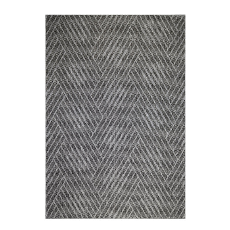 Jianni Contemporary Geometric High-Low Performance Indoor/Outdoor Area Rug, Rectangle 8' x 10'