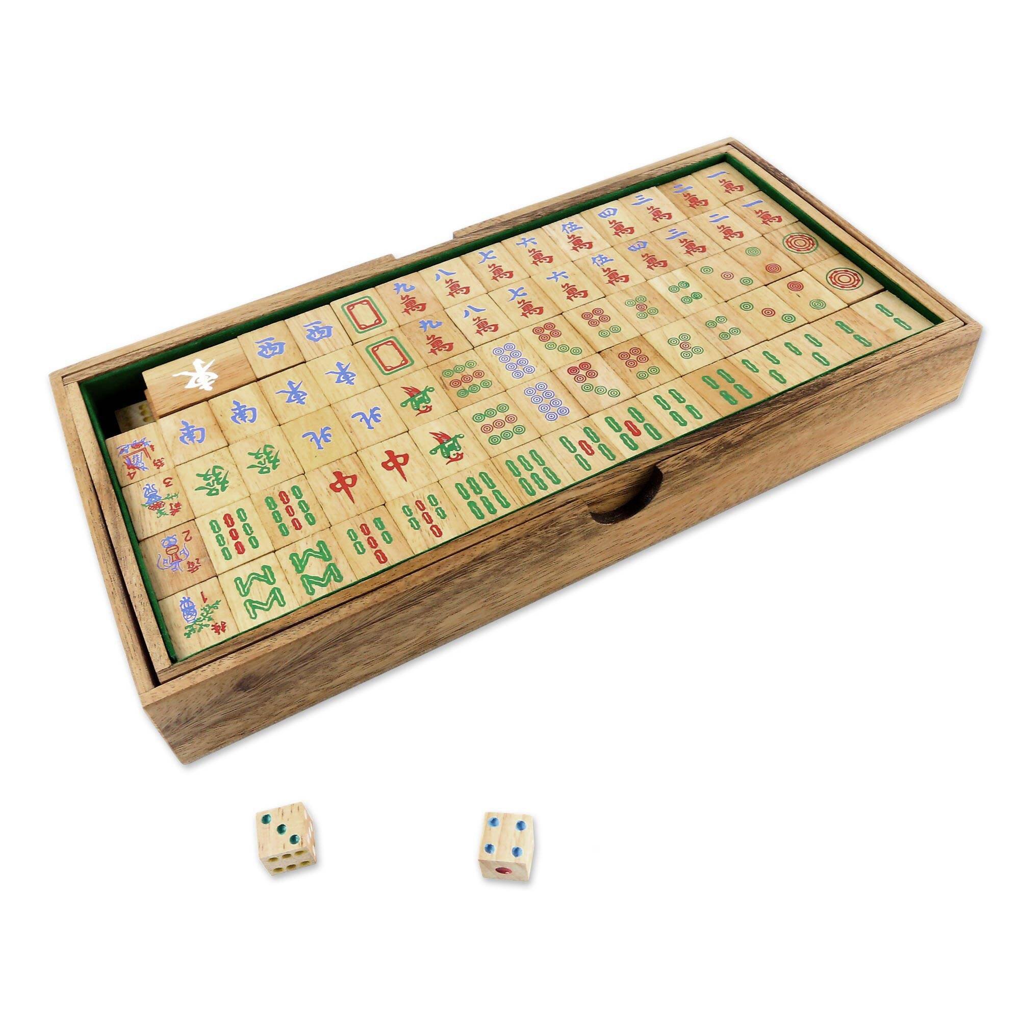 Handcrafted Wooden Mahjong Game