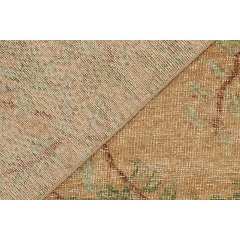 Distressed Homage Wool Floral Area Rug, Rectangle 12' x 16'
