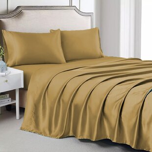 Satin Radiance Soft Silky Satin Sheets Solid Color Deep Pocket Queen Size  Satin Bed Sheet Set Cooling Soft Slippery Satin Bedding + Satin Pillowcases