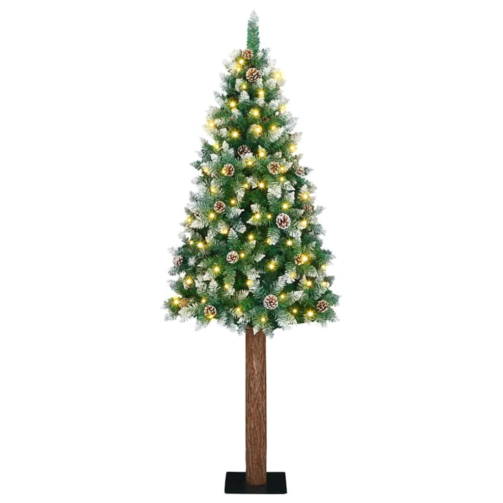 B&Q - Slim Christmas Tree Green 180 Cm Pvc And Solid Pine Wood - Image 2