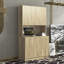 Armoire de cuisine 70,87 po de hauteur, avec 6 portes, 1 tablette ouverte et 1 tiroir pour la chambre à coucher, chêne rustique-701369059