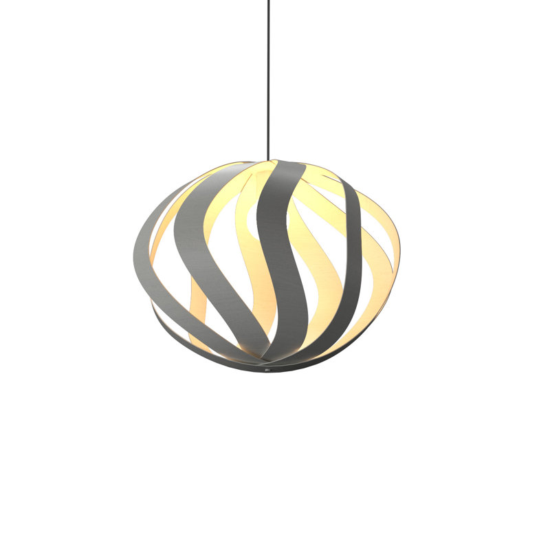 Luminaire suspendu simple à 1 lumière Clean, Blanc organique