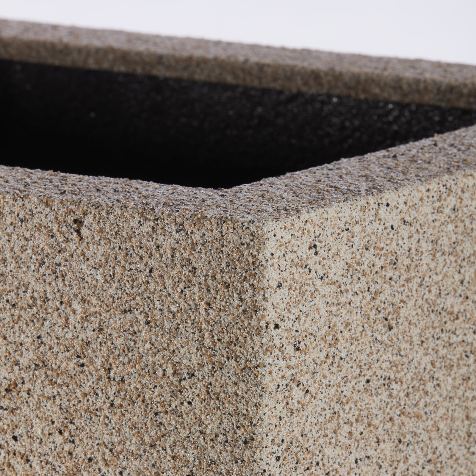 Gita 16" Pot Planter, Sandstone Granite