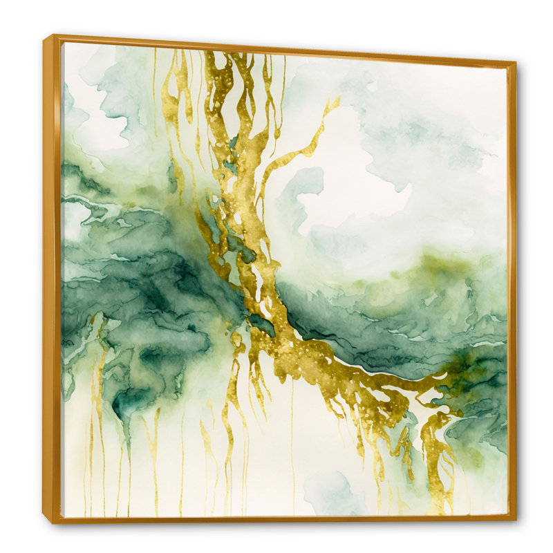 «Awakenings In Spanish Moss V», reproduction sur toile, L 36 po x H 36 po, Toile à cadre flottant doré