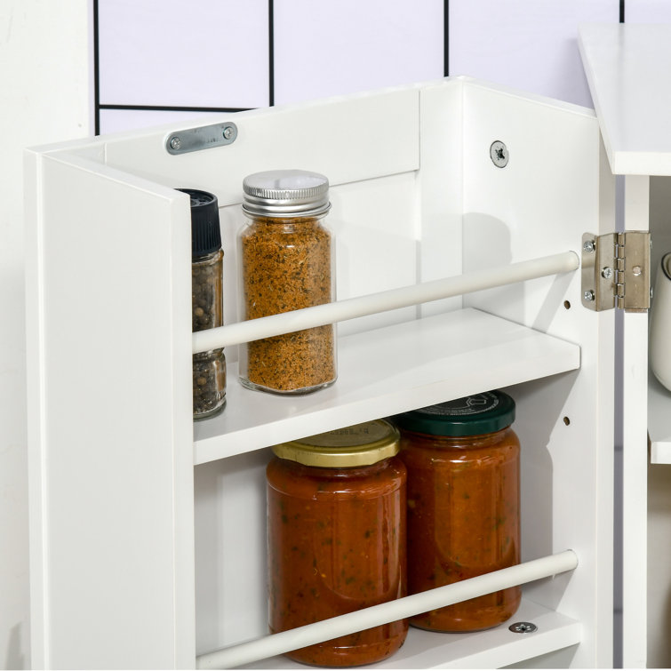 Lark Manor White Food Storage Kitchen Pantry with Glass Doors & Reviews