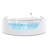 Ul 59 Inch Acrylic Corner Bathtub For Two People, Featuring 16 Jet Hydro Massage, Heater And Rainbow Lighting 2 Person Spa With Heater, Spacious Design
